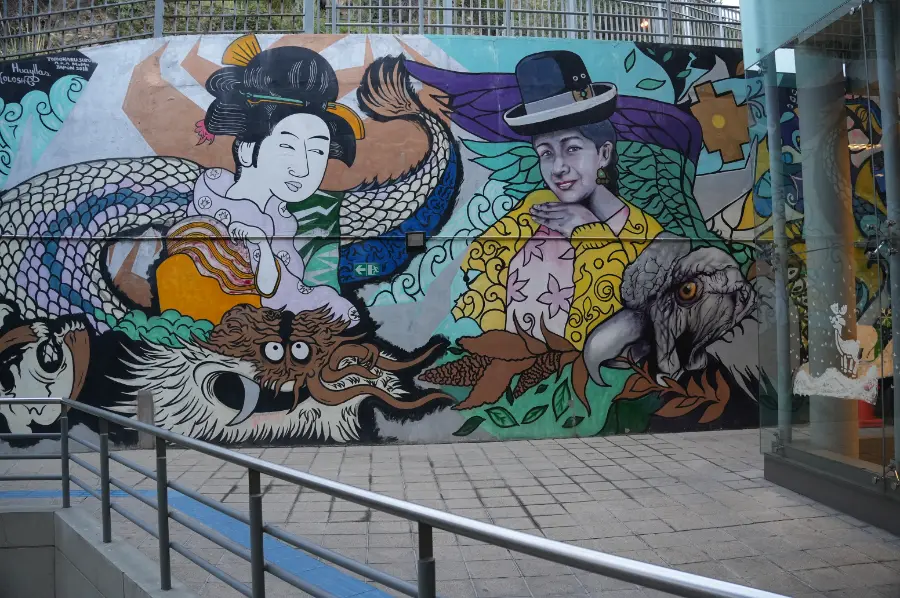 玻利維亞拉巴斯:世界最高的首都;最大的纜車運輸系統 La Paz 旅遊指南 11 Mi Teleférico 纜車系統旁的塗鴉,在這裡總是能發現特別的圖案