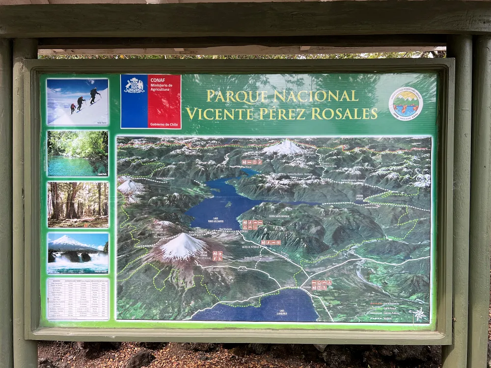 Vicente Pérez Rosales National Park 的公園地圖。
