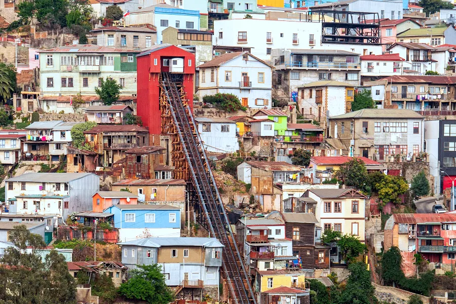 瓦爾帕萊索纜車外觀。